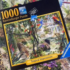 Ravensburger 1000 piece puzzle 'Tropical Impressions' jungle scene leopards